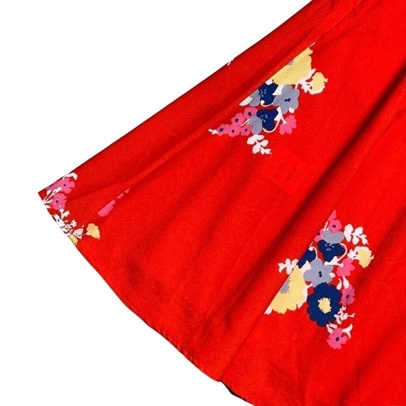 Modcloth Living Lightheartedly Red Floral Mini Dress 00 - Picture 6 of 11